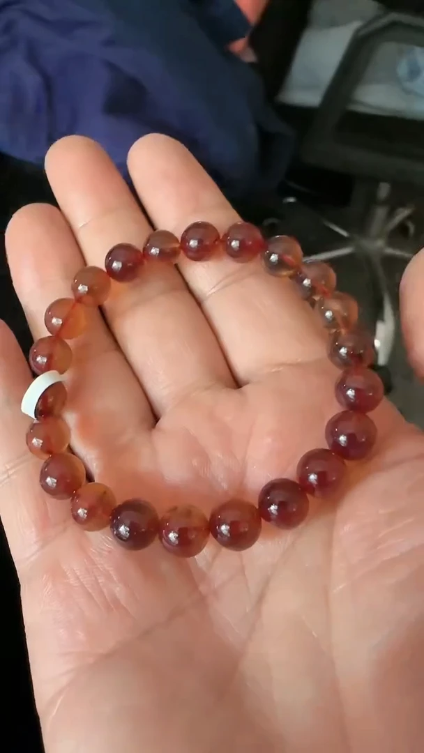 【闪购商品】琥珀手链未镶嵌规格8紫杉醇手串#74