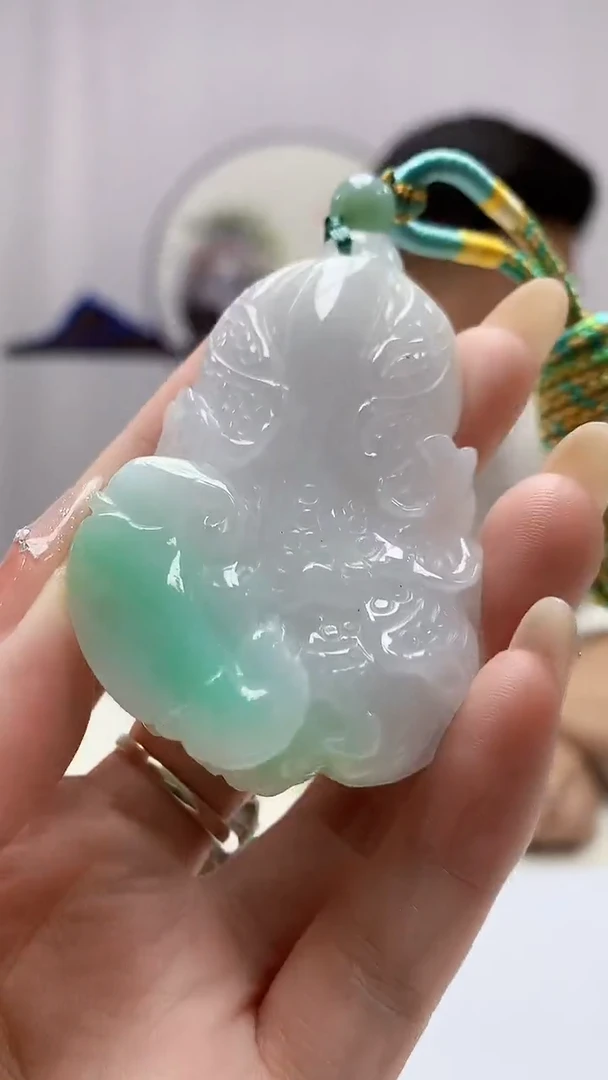 定制翡翠未镶嵌4917DD-毛货挂件38