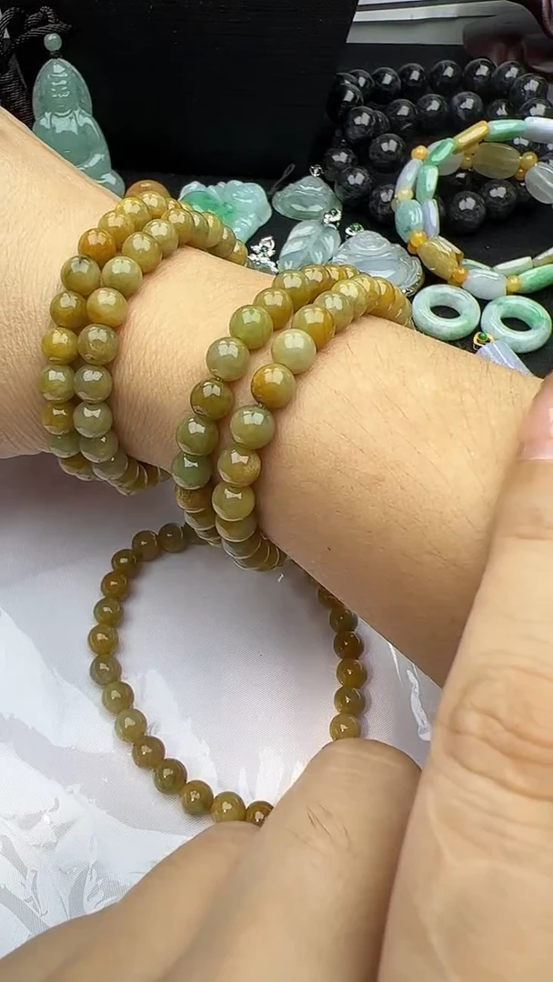 未镶嵌手串翡翠黄翡手串