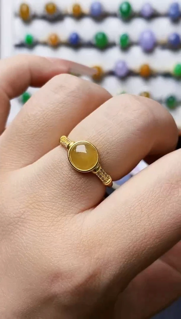 银S925镶嵌戒指翡翠0451