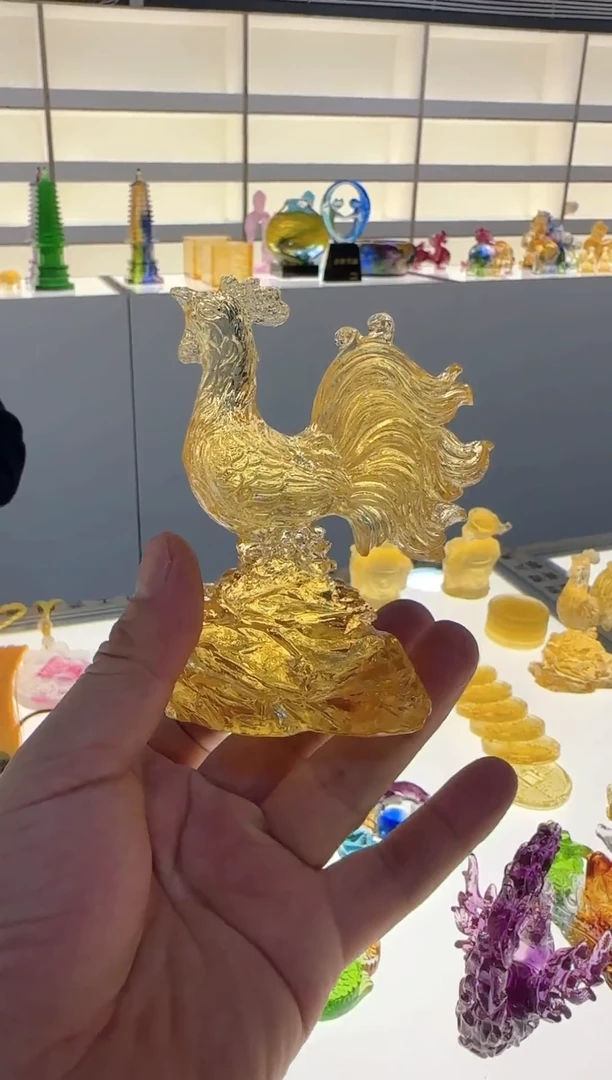 手工艺品琉璃古法琉璃大公鸡