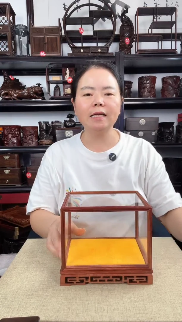 木新玻璃罩老李红木工艺品