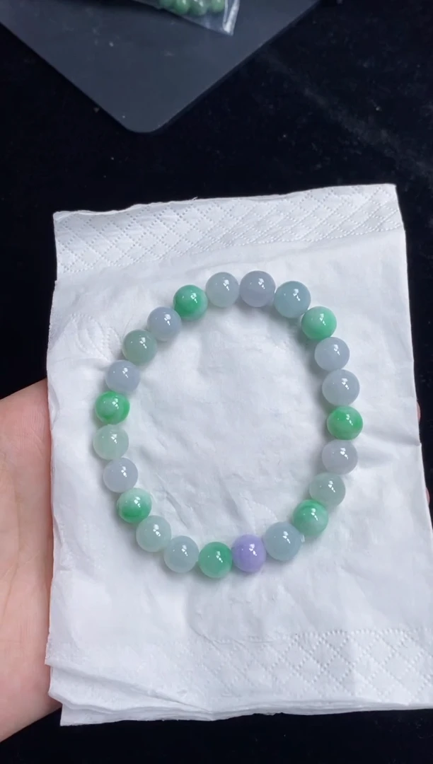 未镶嵌手串翡翠215号链接天然缅甸翡翠A货一物一证