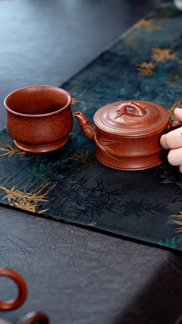茶壶紫砂17天星泥竹段送杯子