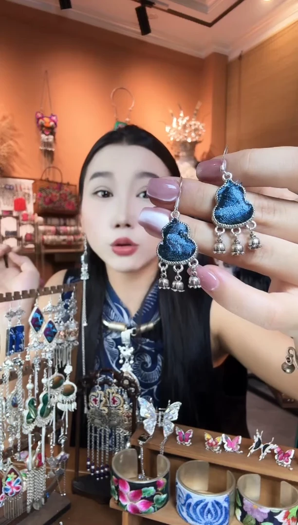 刺绣纯手工民族风耳环