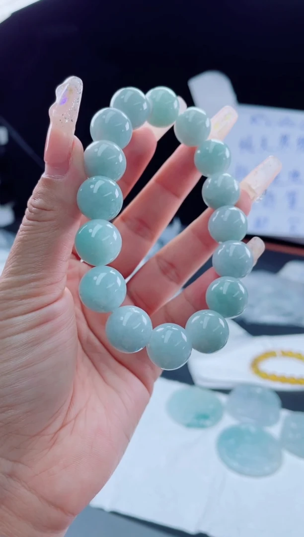 未镶嵌定制翡翠珠串