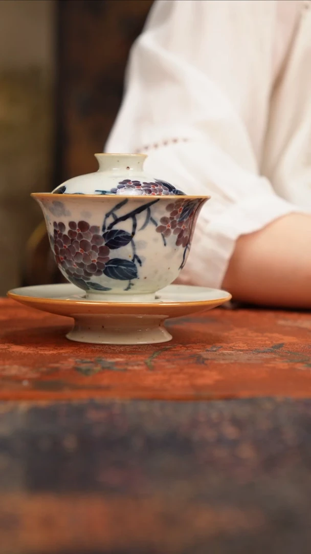 杯景德镇陶瓷杯碗柴烧多人