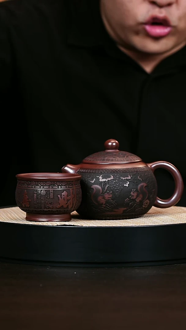 茶壶紫砂西施 石红