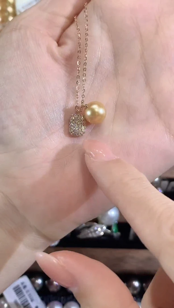 18K金镶嵌项链海水珍珠C6
