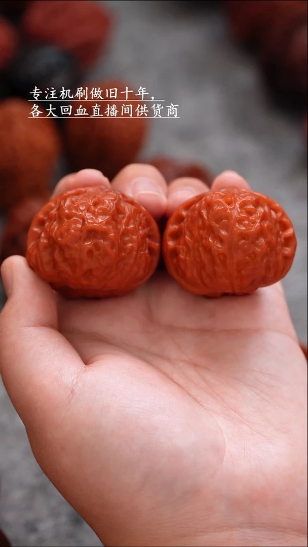 文玩核桃把件文玩核桃 手把件 南瓜墩 42mm