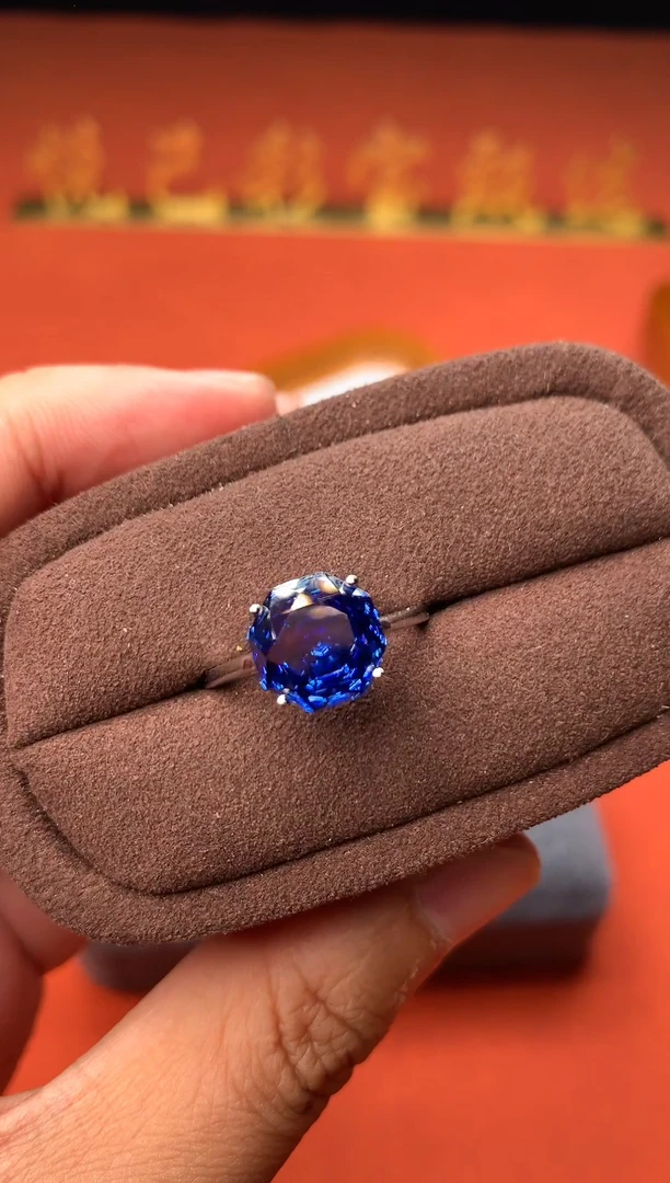 银S925镶嵌戒指托帕石2222