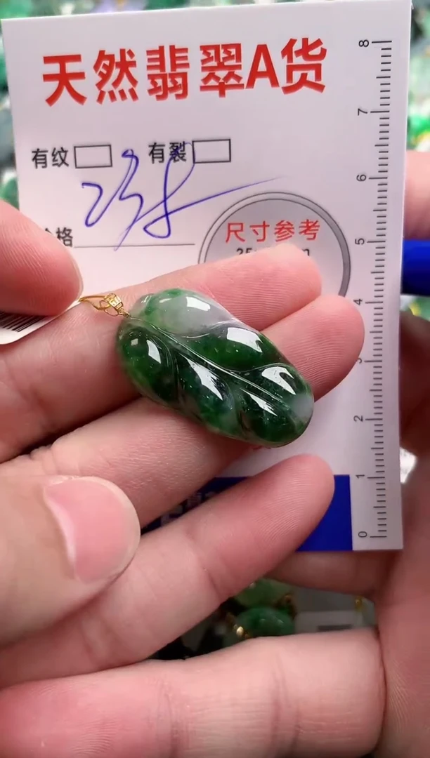 翡翠18K金镶嵌颈饰0465494557