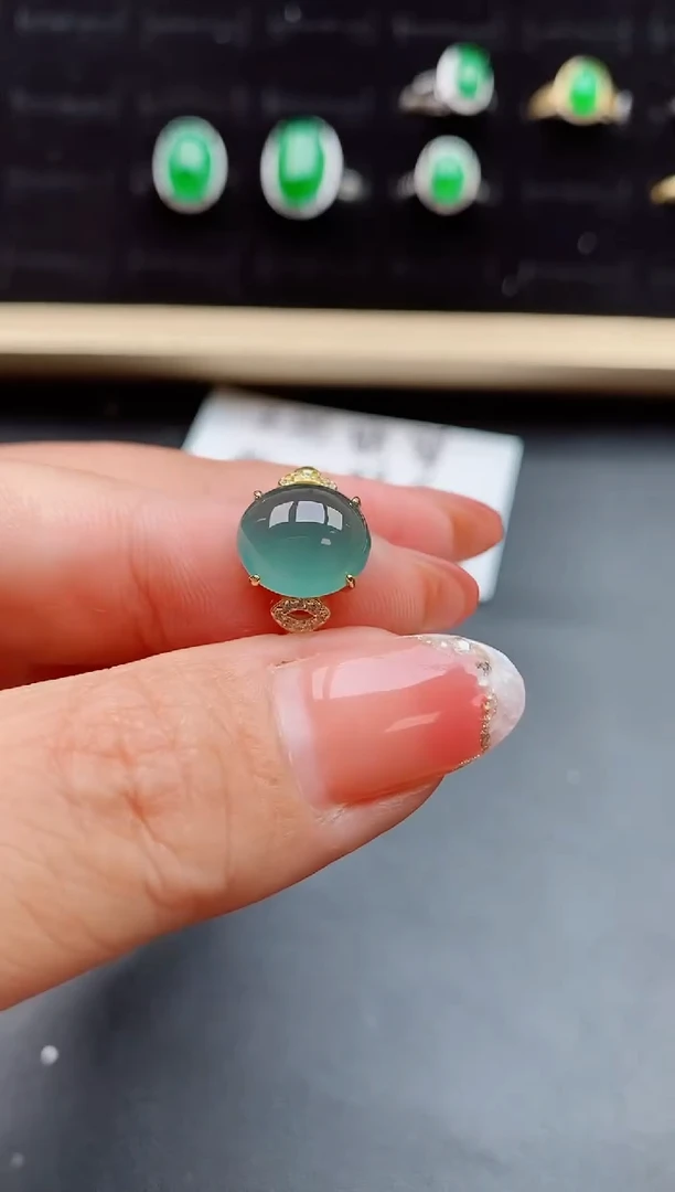 【闪购商品】翡翠戒指银S925镶嵌50800