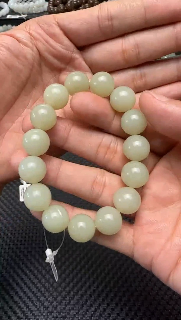 未镶嵌手串和田玉若羌黄口手串卡14