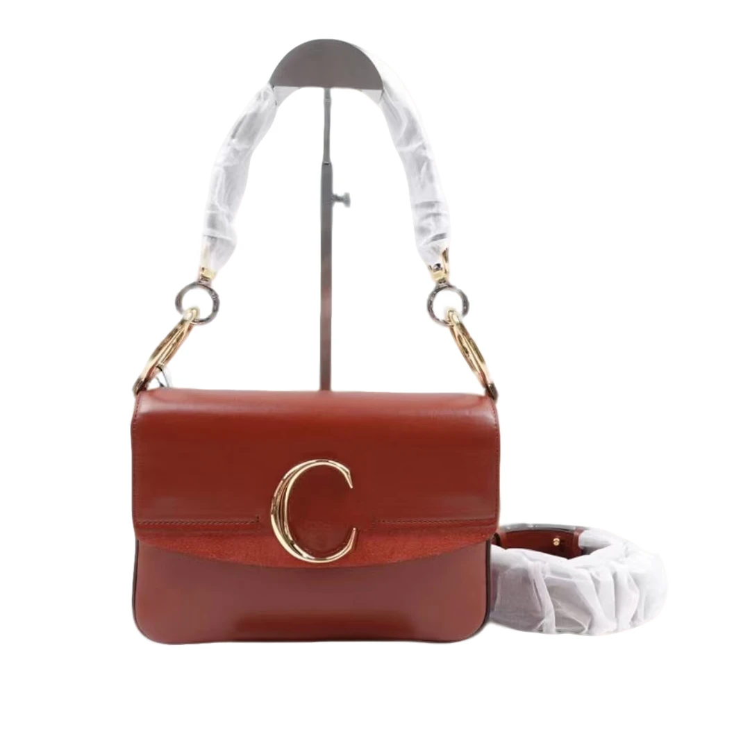 95新 Chloe/蔻依 安洁利 寇依红色单肩包