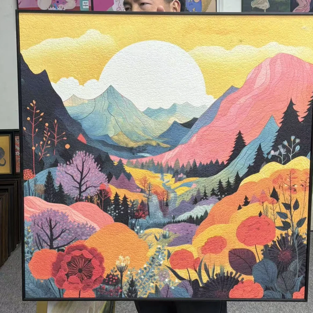 多巴胺日出风景客厅装饰画马蒂斯抽象玄关走廊挂画卧室餐厅8080