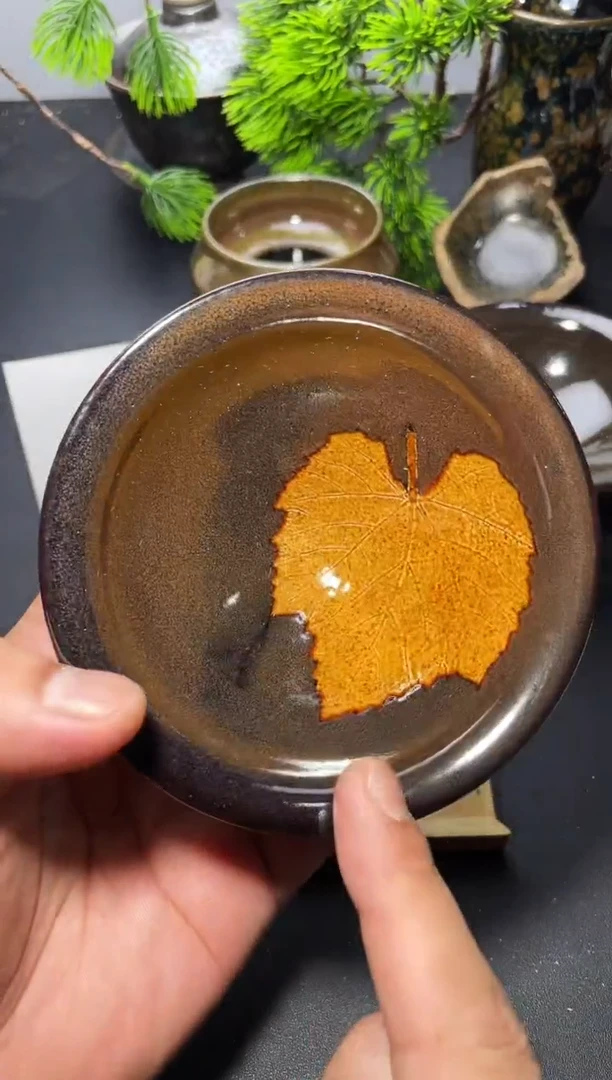 茶盏71（微瑕）叶紫建盏