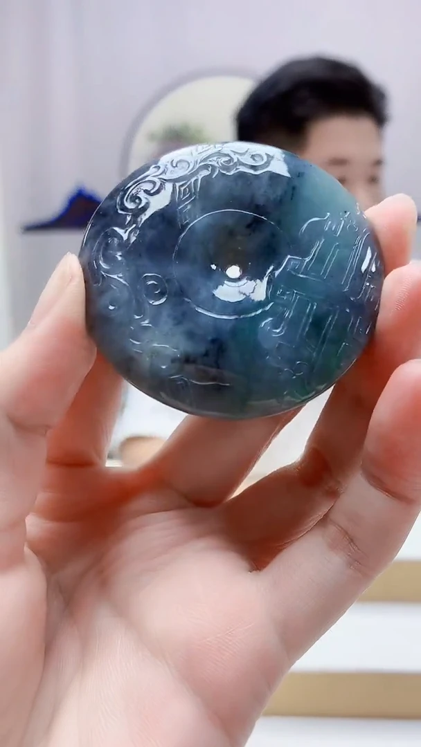 未镶嵌定制翡翠4917zm-毛货挂件69扣子