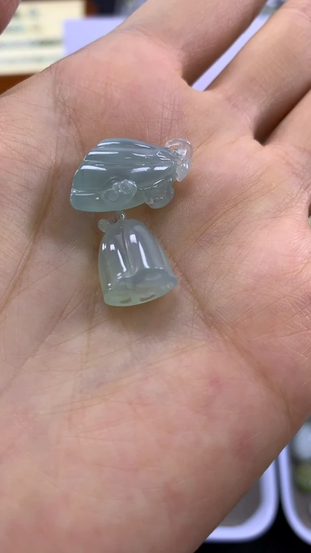 颈饰未镶嵌翡翠小*糯缅甸天然A货翡翠