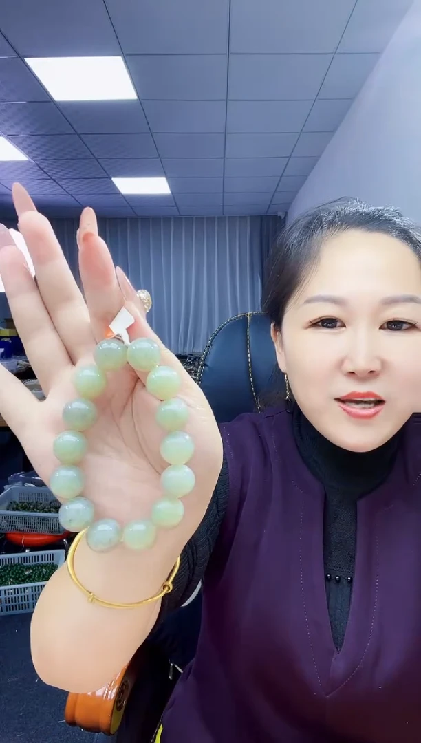 未镶嵌手串和田玉纯天然和田玉新疆点墨青花特细16