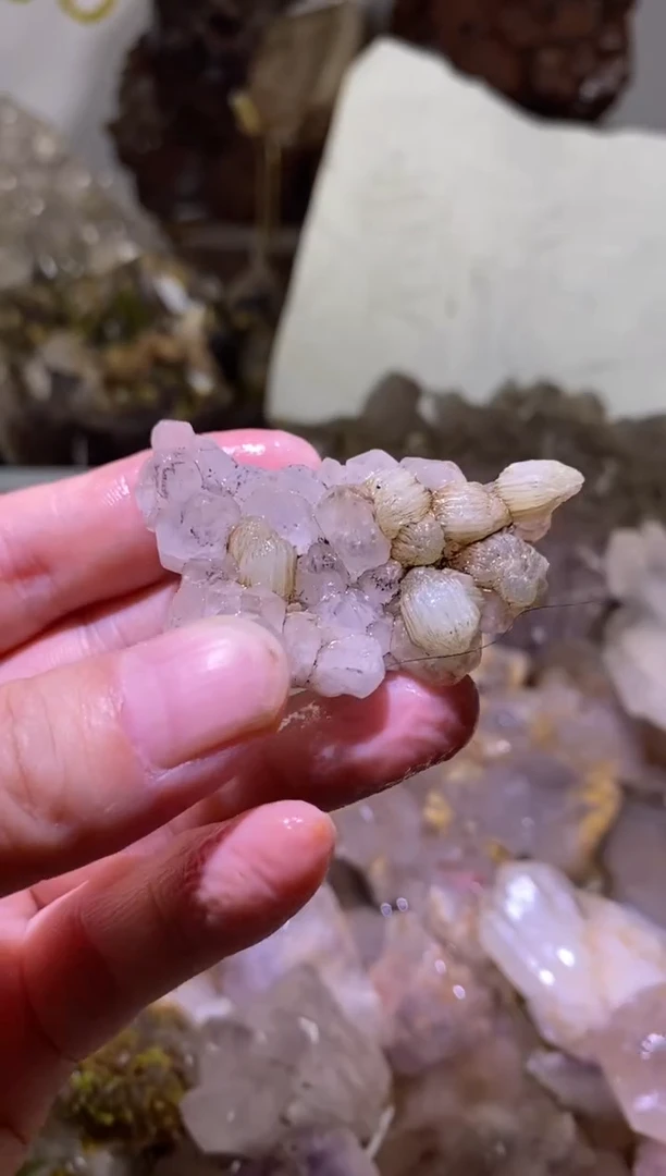 未镶嵌珠宝半成品水晶34号绿葡萄+四川超七花园水晶
