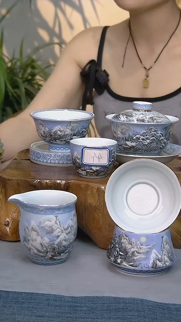 9件套陶瓷茶具家用简装系列