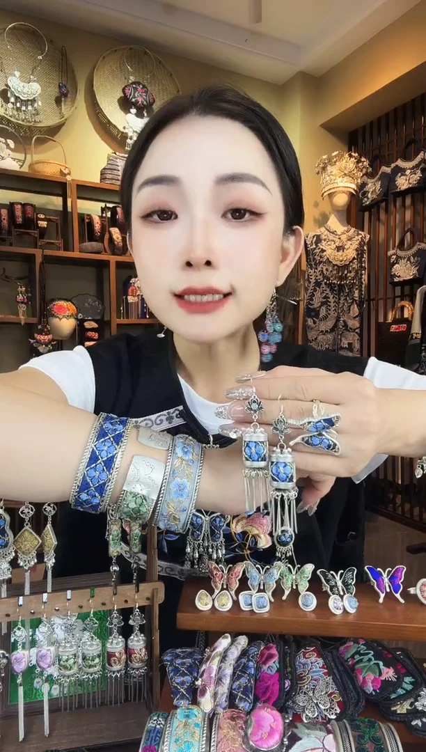 刺绣非遗刺绣民族风耳环