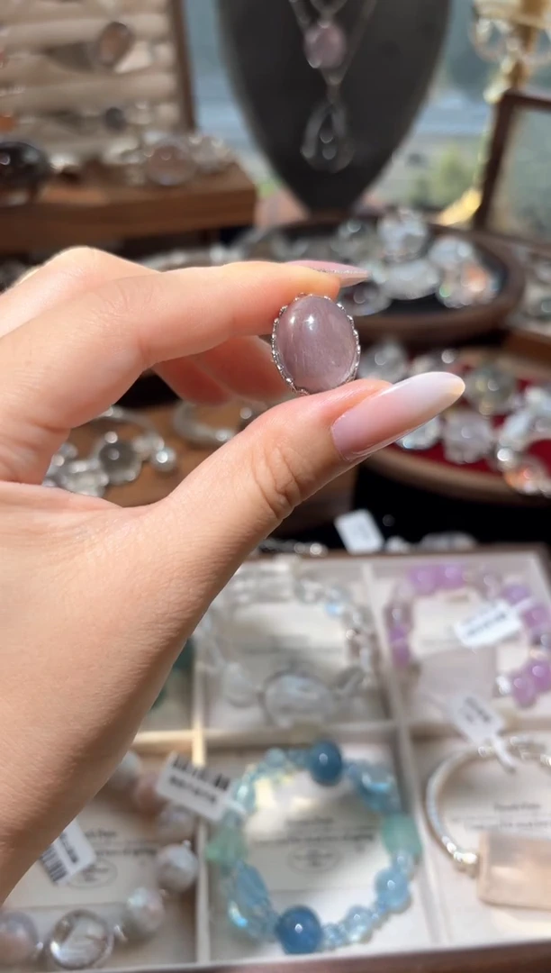 银S925镶嵌手链水晶一***鹿紫兔