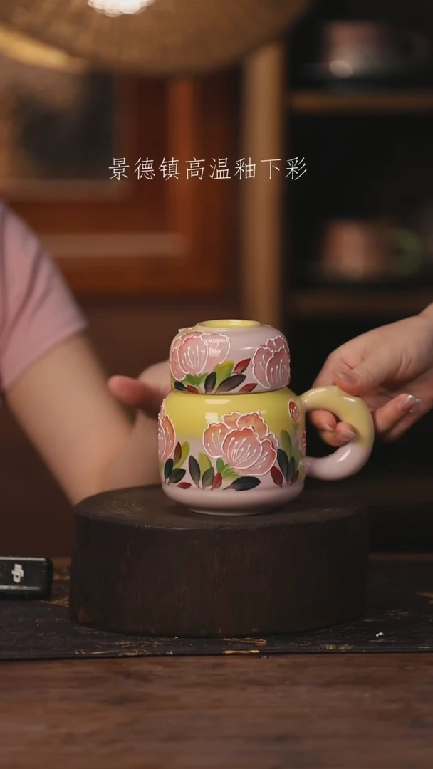 陶瓷景德镇高温釉下手绘陶瓷156