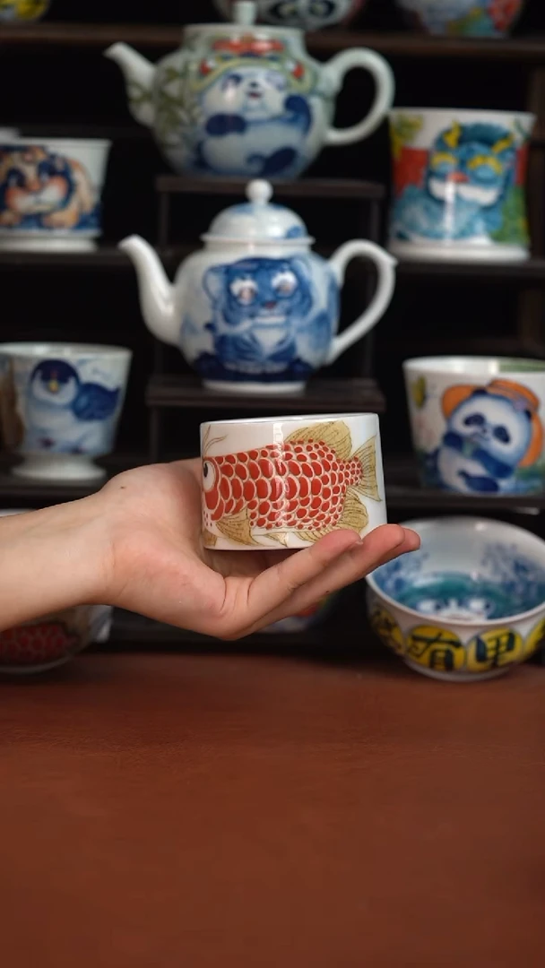 昨明双鱼冰桶杯带内绘（宠粉福利）