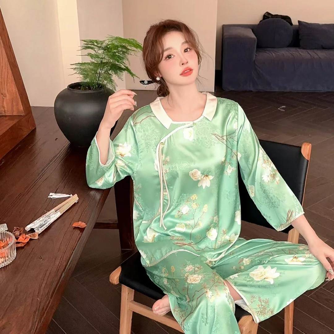 Y93【鎏金岁月】国风女士精品睡衣家居服中式睡衣