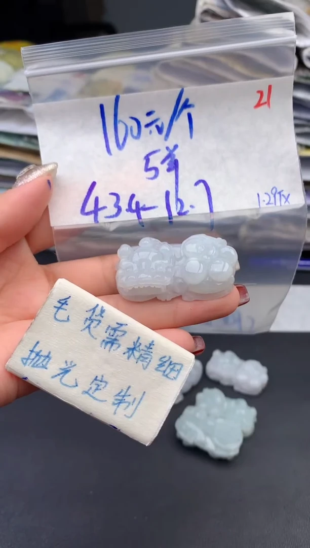 【闪购商品】定制翡翠未镶嵌毛货精细抛光+21多样性挂件1件+160