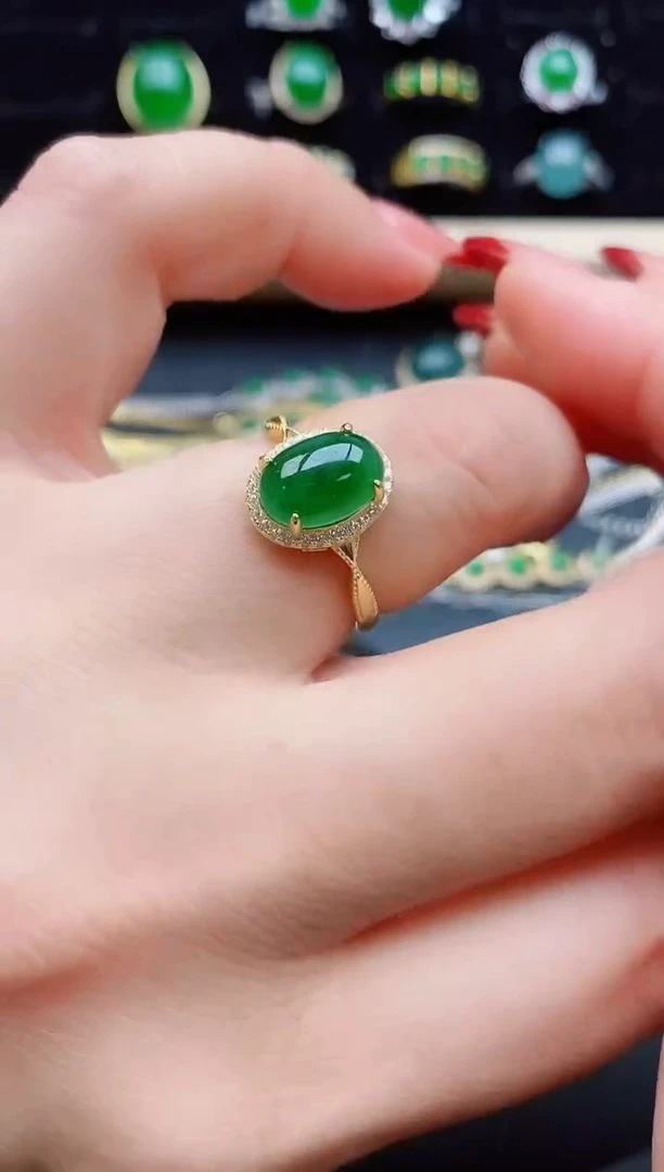 【闪购商品】翡翠戒指银S925镶嵌321321