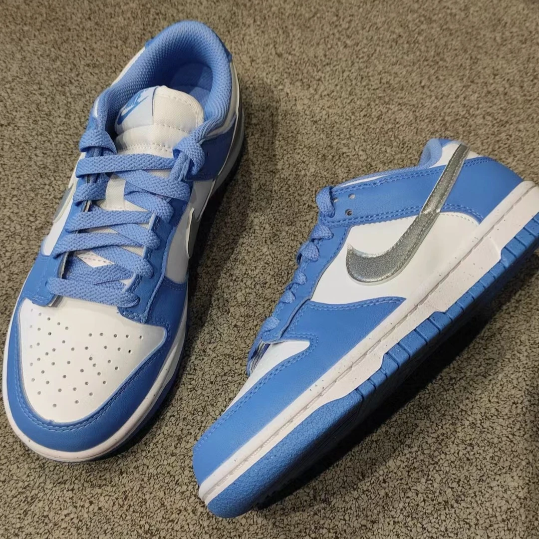 NIKE耐克 DUNK LOW 男女同款低帮蓝白运动休闲鞋轻便板鞋官方正品