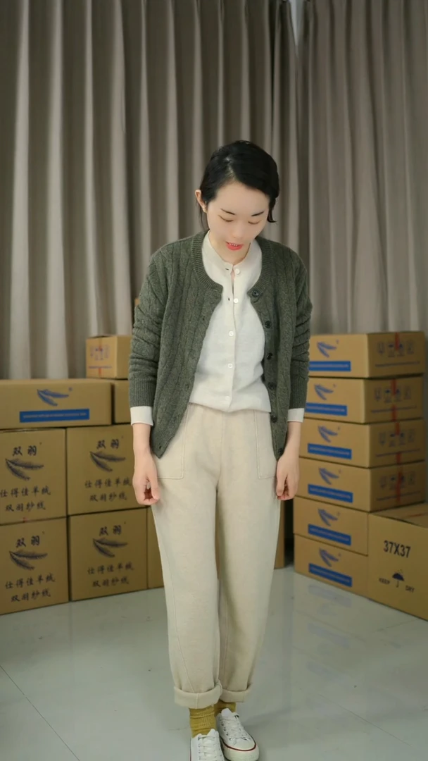 纯山羊绒四平奶奶裤