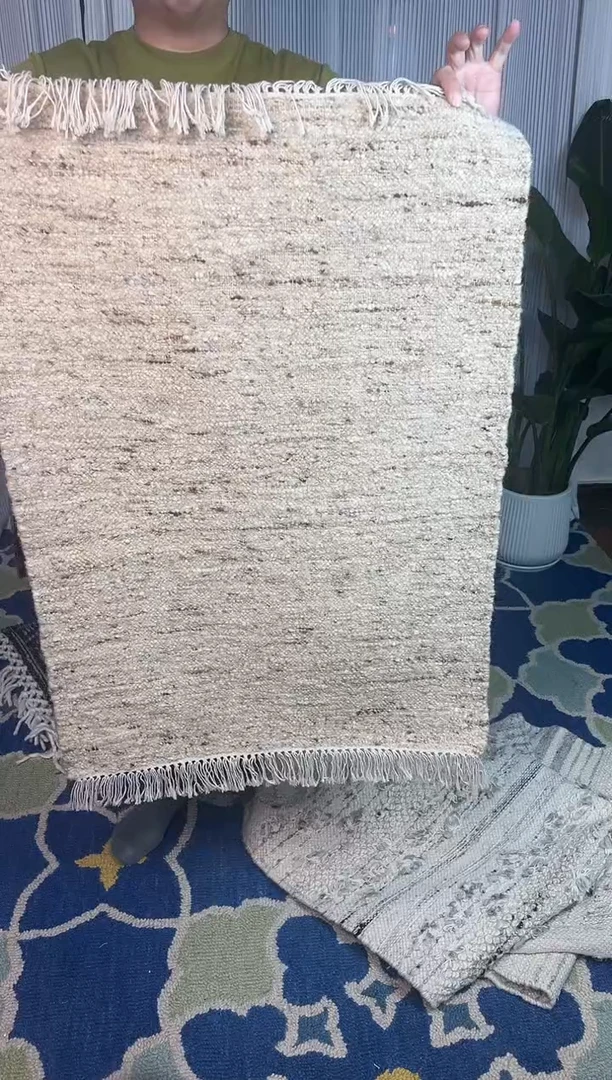 羊毛印度进口手工地毯床边毯