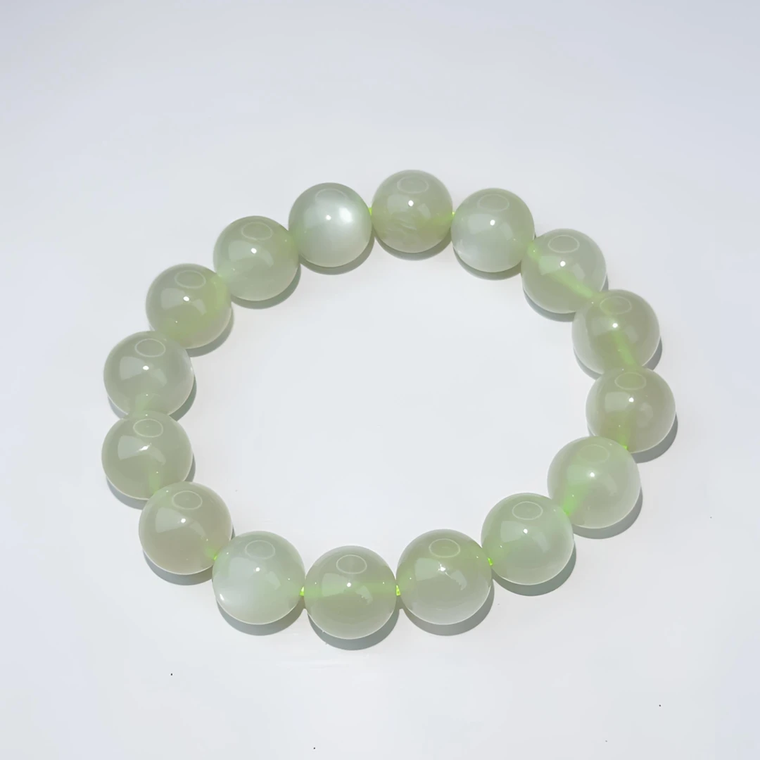 手链 天然月光冰绿水手串女款精美手链可作送女友礼物