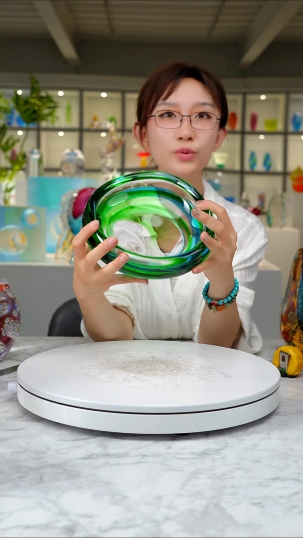琉璃双色反影设计款果碗