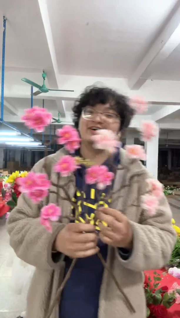 【闪购商品】 仿真绿植桃花2束