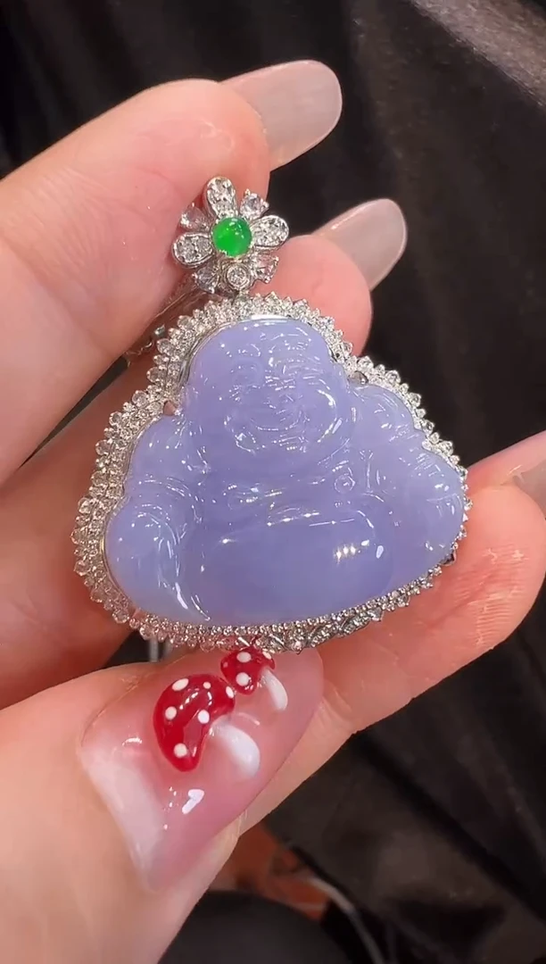 【闪购商品】翡翠颈饰18K金镶嵌吊坠