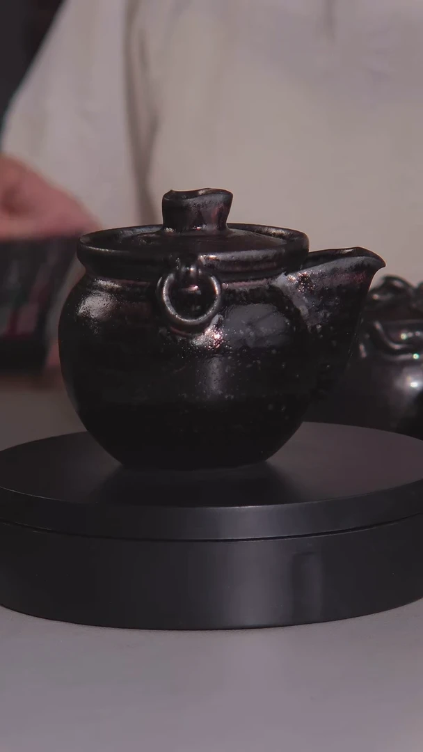 枫**秋011黑砂统工艺茶器作品
