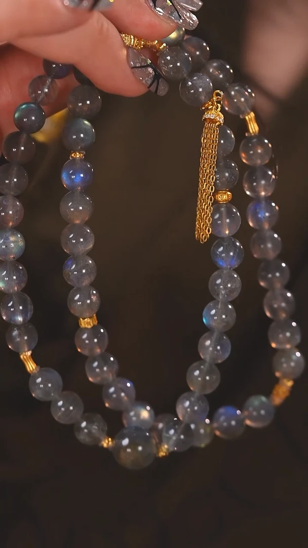 未镶嵌项链长石E2903 -高光眼 高品 月光石 项链