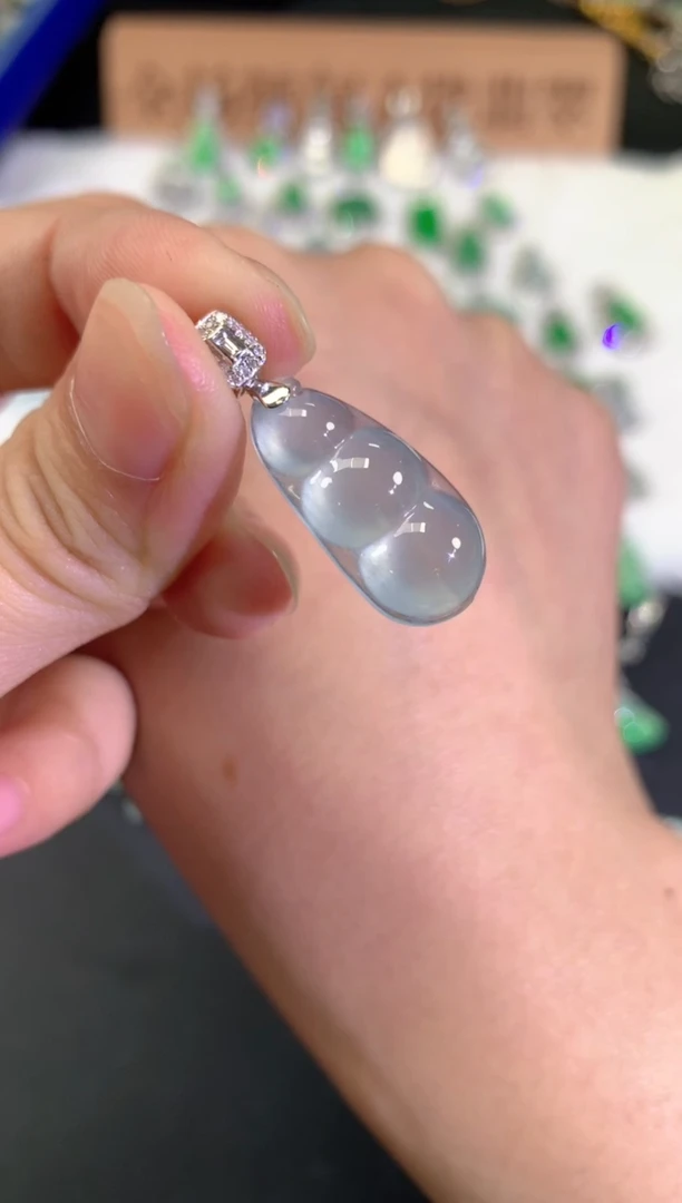 吊坠(不含链)18K金镶嵌翡翠Q501|2980