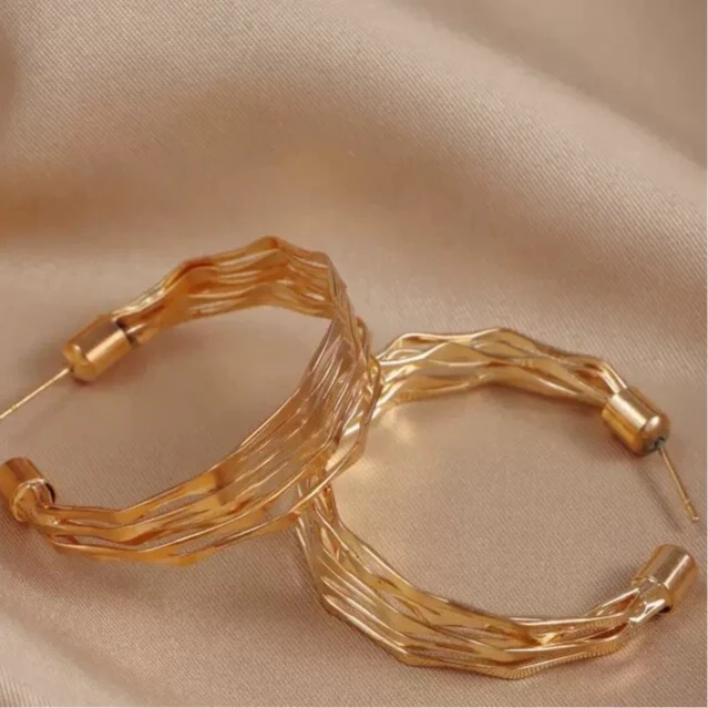 铜合金耳饰 欧美金色日韩耳环耳饰饰品时尚百搭气质小众N2793