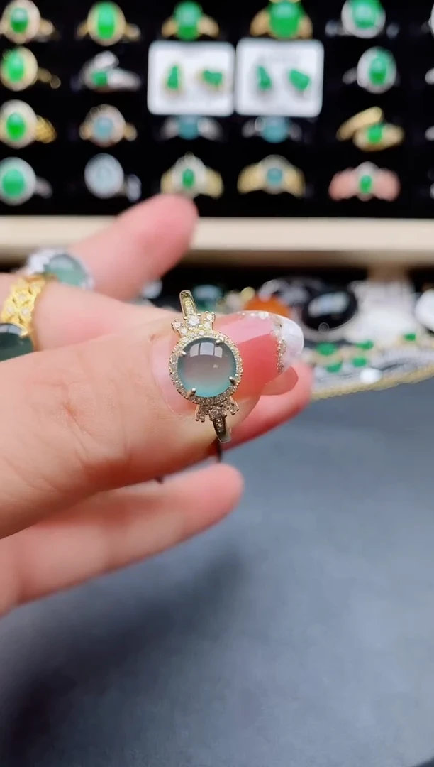 【闪购商品】翡翠戒指银S925镶嵌50850