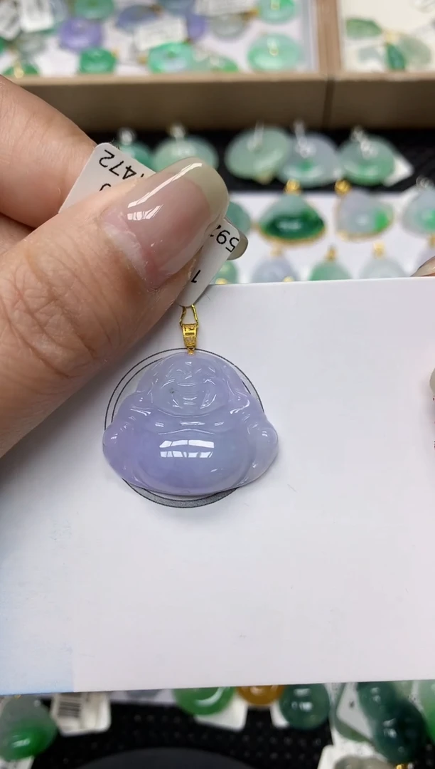 颈饰18K金镶嵌翡翠111111111