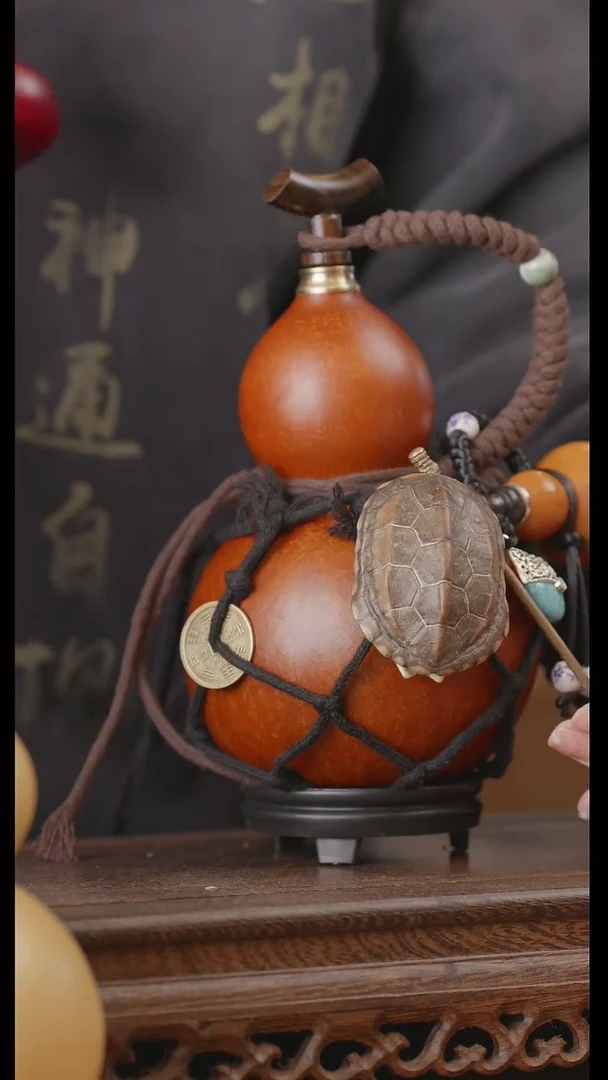 【闪购商品】326号精品天然大漆工艺防渗内胆酒葫芦~