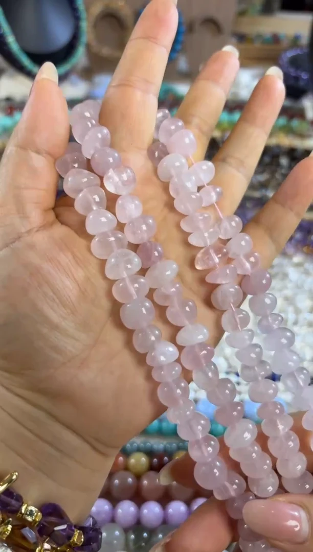 未镶嵌玛瑙/玉髓珠宝半成品粉水糖豆