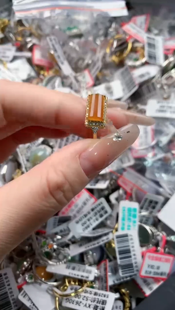 银S925镶嵌戒指翡翠4444----7