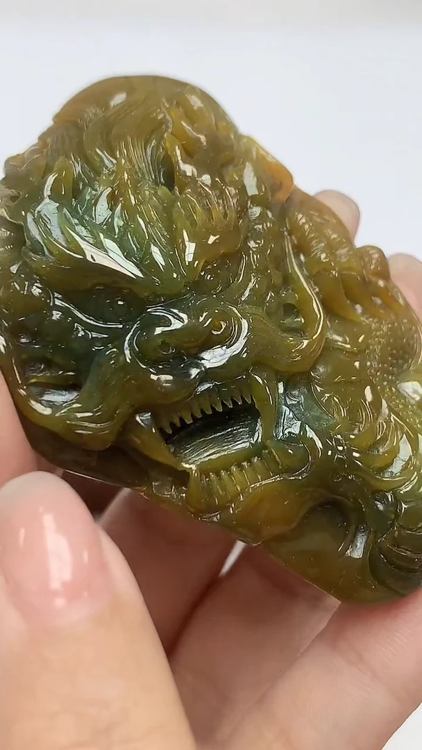 【闪购商品】定制翡翠未镶嵌4917kk-毛货挂件75